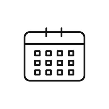recommend clip art: calendar icon vector line logo art