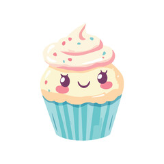 cupcake isolated on white background