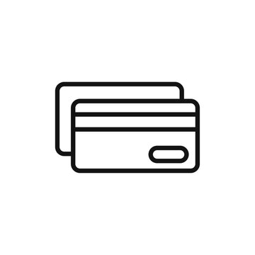 recommend clip art: Credit card icon vector line logo art