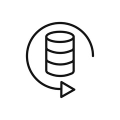 Data Recovery icon vector line logo art