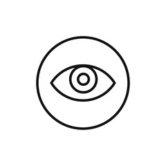 Eye icon vector line logo art