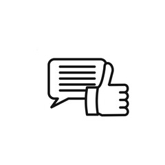 Feedback icon vector line logo art