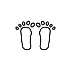 Footprints icon vector line logo art