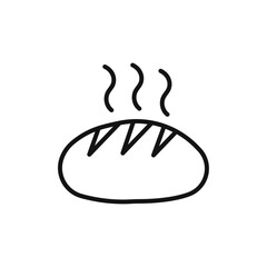 fresh bread icon vector line logo art