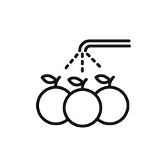 Fruits Washing icon vector line logo art