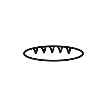 recommend clip art: French bread icon vector line logo art
