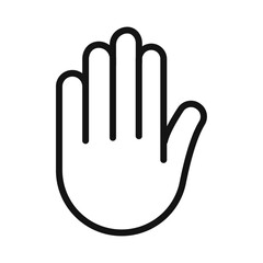 Hand icon vector line logo art