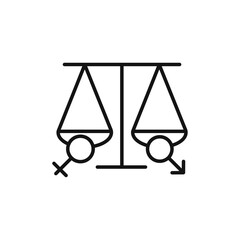 Hormone imbalance icon vector line logo art