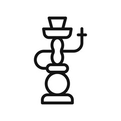Hookah icon vector line logo art