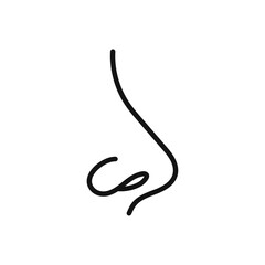 Human nose icon vector line logo art