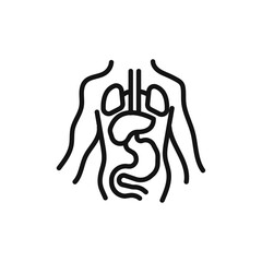 human body anatomy icon vector line logo art