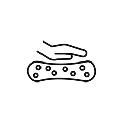 Latex mattress material icon vector line logo art