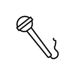 Microphone icon vector line logo art