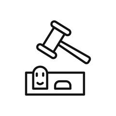 Mole Game Whack icon vector line logo art