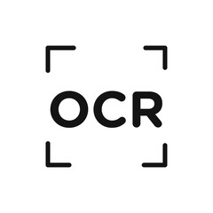 OCR icon vector line logo art