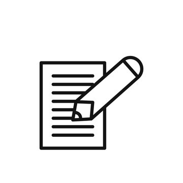 recommend clip art: Note icon vector line logo art