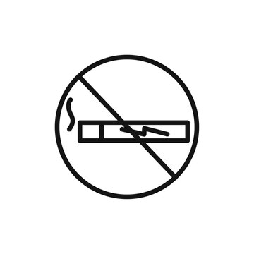 recommend clip art: No Electronic Vaping icon vector line logo art