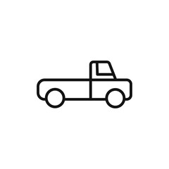 Pickup truck icon vector line logo art