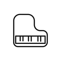 Piano icon vector line logo art