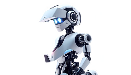 Modern design  ai robot, isolated on white background isolated with white highlights, png