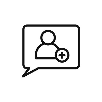 recommend clip art: Person conversation icon vector line logo art