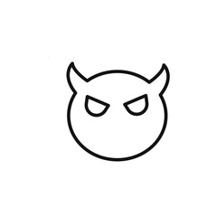 Fototapeta premium satan evil icon vector line logo art