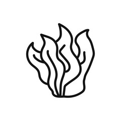 Seaweed icon vector line logo art
