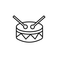 Snare Drum icon vector line logo art