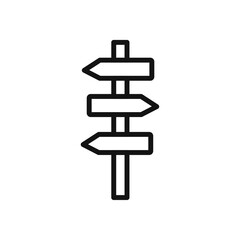 signpost icon vector line logo art