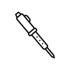 Soldering iron icon vector line logo art