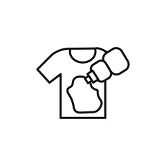 Softener clothes dirt icon vector line logo art