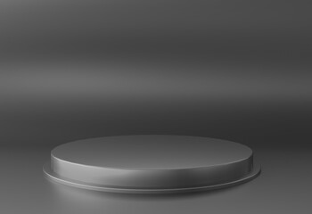 Silver product podium background stand display for premium products.	
