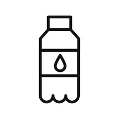 water bottle icon vector line logo art