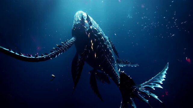 very scary and cool underwater monster