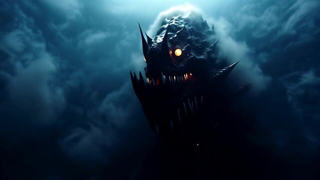 very scary and cool underwater monster