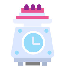 Colorful Kitchen Timer Illustration