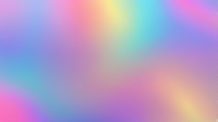Obraz premium Abstract holographic background with smooth gradient transitions in pastel rainbow colors. Dreamy iridescent texture perfect for modern design projects