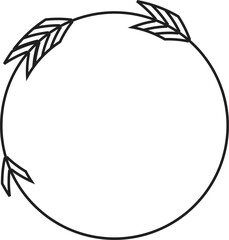 Decorative Round circular banner frames and borders