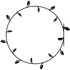 Decorative Round circular banner frames and borders