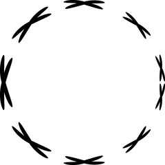 Decorative Round circular banner frames and borders