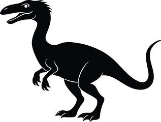 dinosaur silhouette, T-rex monster reptiles, Tyrannosaurus vector