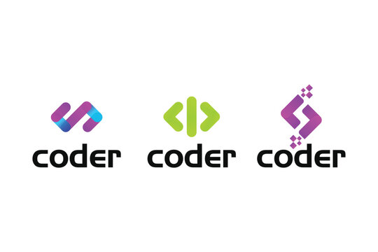 Code coding logo design