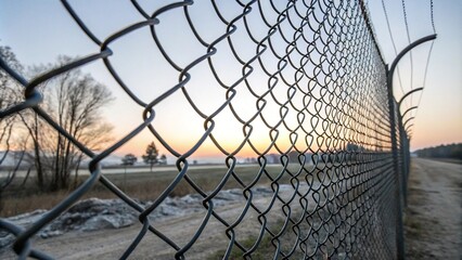 A mesmerizing metallic mesh with intricate patterns and swirling shapes, creating a sense of depth and energy, shimmering pattern, metallic grid, futuristic landscape, metallic texture