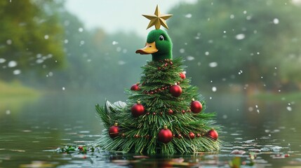Festive Duck Christmas Tree