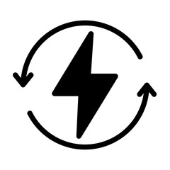 efficent energy use Solid icon