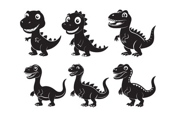 Dinosaurs  Silhouette vector illustration, Dinosaurs  Silhouette, Dinosaurs  Silhouette Bundle 