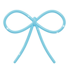 3D Ribbon Baby Boy Character in Natural Colors