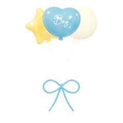 3D Baby Boy Balloon Character in Natural Colors