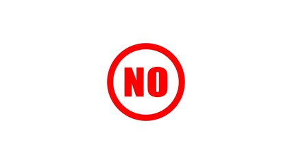 No sign icon, incorrect check mark symbol illustration.