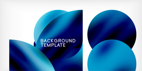 Color geometric shapes background shadow circles